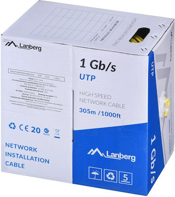 Lanberg U/UTP Ethernet Network Cable without connectors 305m Yellow 1pcs