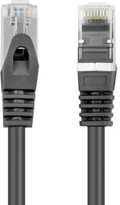 Lanberg F/UTP Cat.6 (Gigabit) Καλώδιο Δικτύου Ethernet 0.5m Μαύρο