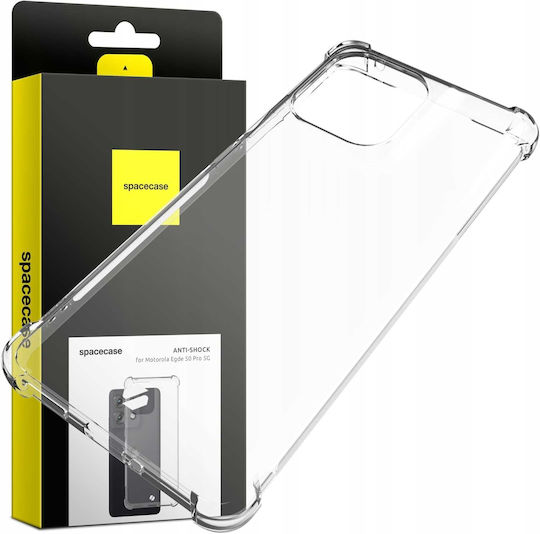 Spacecase Anti-shock Back Cover Σιλικόνης 1mm με Λουράκι Διάφανο (Motorola Edge 50 Pro)