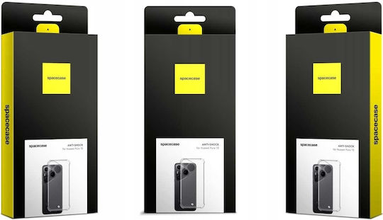 Spacecase Anti-shock Back Cover Σιλικόνης 1mm με Λουράκι Διάφανο (Huawei Pura 70)