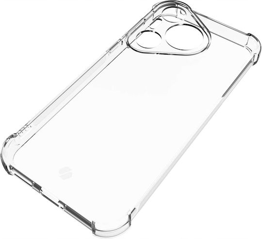 Spacecase Anti-shock Back Cover Σιλικόνης 1mm με Λουράκι Διάφανο (Huawei Pura 70)