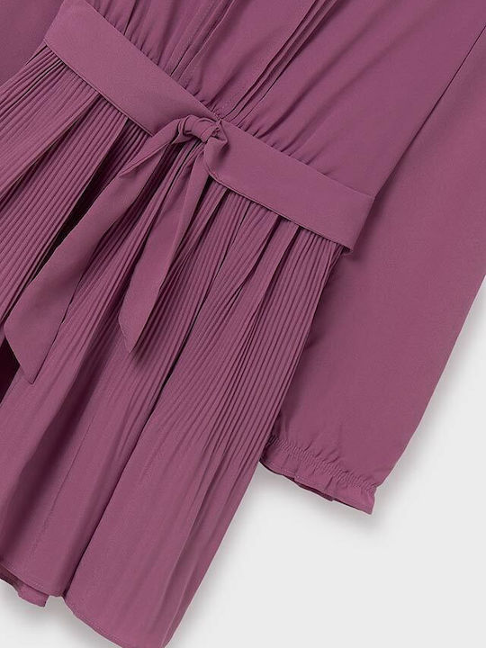 Mayoral Mädchen Kleid Langärmelig Purple