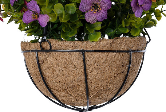 Globostar Artificial Garden Gerbera Hanging Plant 20635 Τεχνητό Κρεμαστό Διακοσμητικό Φυτό Ζέρμπερας Y55cm