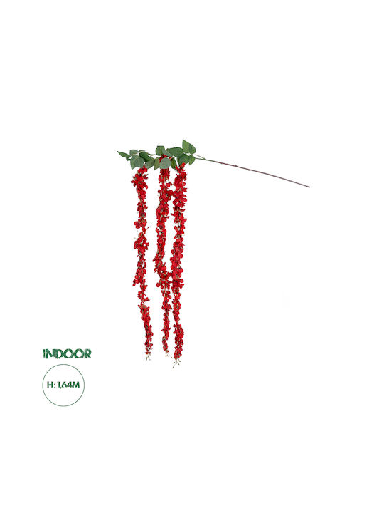 Artificial Decorative Red Wisteria Flower Branch 21519 - Φ45 X H120cm