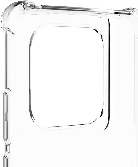 Spacecase Anti-shock Back Cover Σιλικόνης 1mm με Λουράκι Διάφανο (Motorola Edge 50 Ultra)