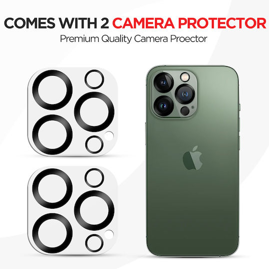 Amdetech iPro+ Kameraschutz Gehärtetes Glas Transparent für das iPhone 13 / 13 mini
