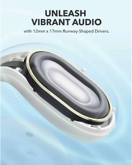 Soundcore by Anker C30i Open Ear Bluetooth Handsfree Earphones with Sweat Resistance and Charging Case White
