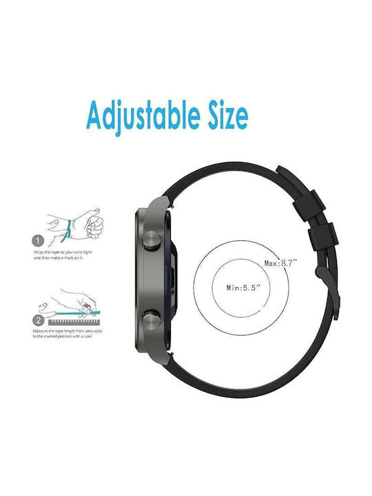 Huawei Λουράκι Σιλικόνης Μαύρο (Huawei Watch GT 2 Pro - 22mm)