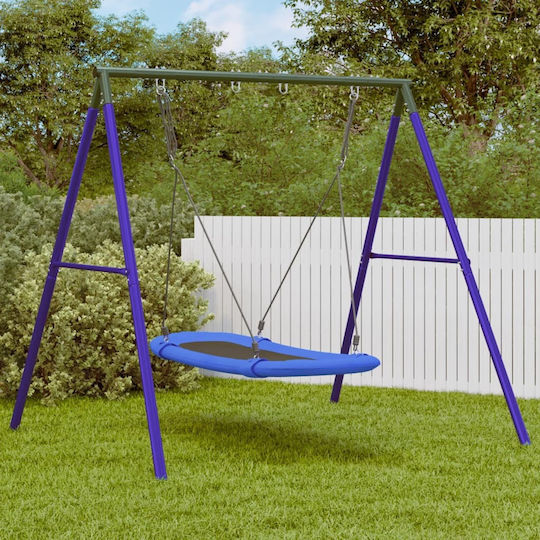 vidaXL Metal Hanging Swing Nest 185x185x185cm Blue