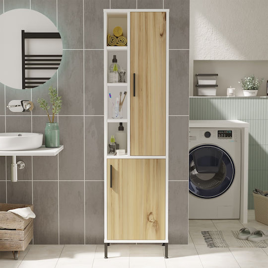 ArteLibre Cranham 15350106 Dulap Coloană Pentru Baie Pe Pardoseală 45.4x35.5x173.6cm Albă
