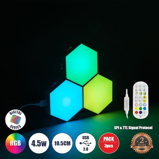GloboStar Decorative Lamp Hexagon Multicolour GloboStar Decorative Lamp Hexagon Multicolour