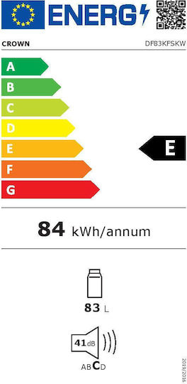 Crown Mini Bar 83lt Υ86xΠ47xΒ43εκ. Λευκό DF83KFSKW