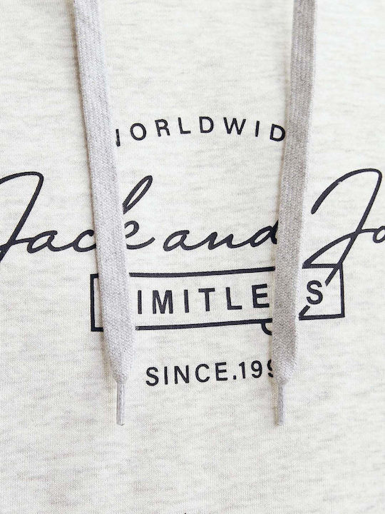 Jack & Jones Men's Sweatshirt with Hood White