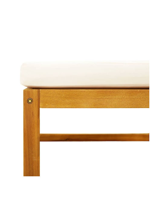 Băncuță De Grădină Din Lemn Tip Cub Pentru Exterior Cu Pernă Maro 65x65x29cm