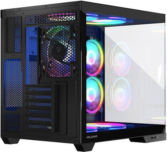 Modecom Panorama ARGB 3F Gaming Middle Tower Carcasă Calculator cu Fereastră Laterală Negru