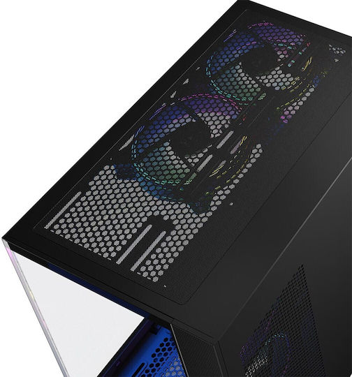 Modecom Panorama ARGB 3F Gaming Middle Tower Carcasă Calculator cu Fereastră Laterală Negru