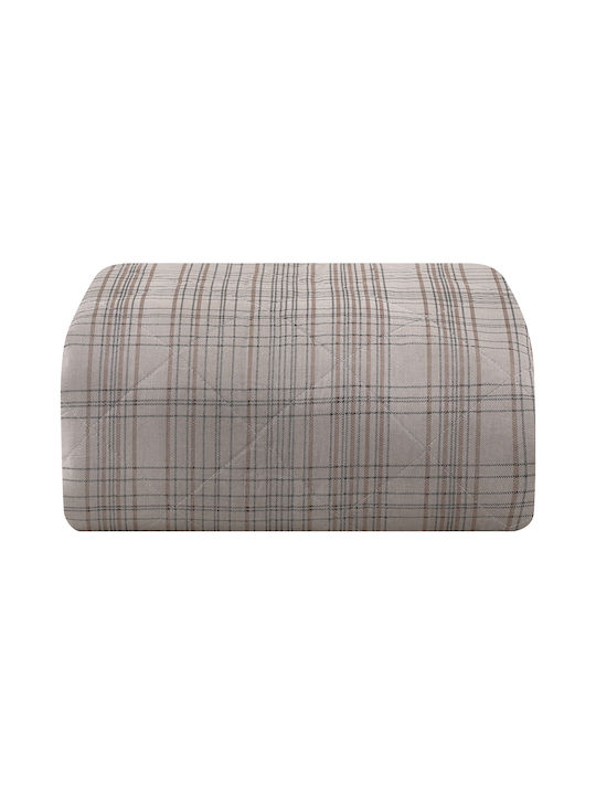 Beauty Home Espresso Αrt 12077 Coverlet Single from Percale Embrime 160x240cm