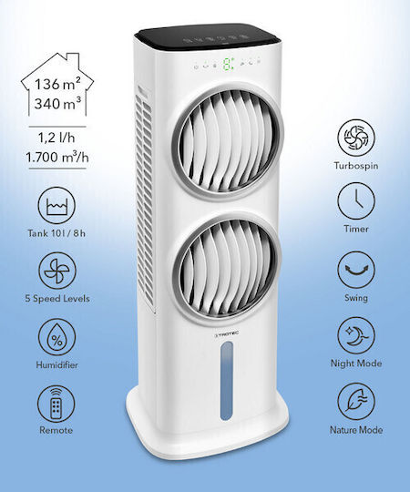 Trotec PAE 45 Air Cooler 90W Cu Telecomandă Alb