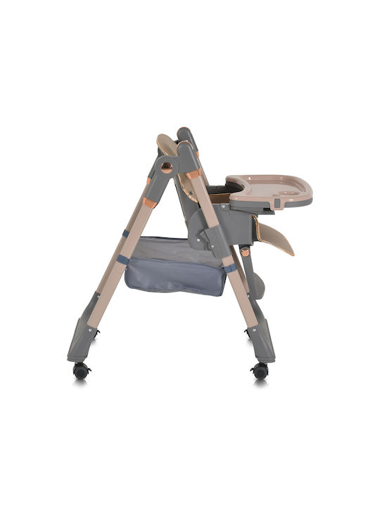 Moni Lindo Foldable Baby Highchair With Adjustable Height Beige