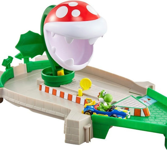 Hot Wheels Track Mario Kart Piranha Plant Slide-Yoshi Mach 8 for 3++ Years