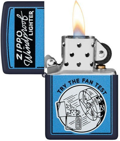 Zippo 48144 Fan Test Design Steel Μπλε