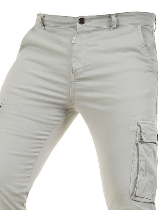 Senior Men's Trousers Cargo Elastic Gray