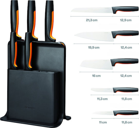 Fiskars Functional Form Σετ Μαχαίρια με Βάση από Ανοξείδωτο Ατσάλι