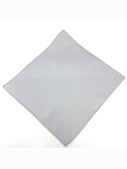 Gray Silver Solid Pocket Square 26*26cm Stitching L-047-h-20