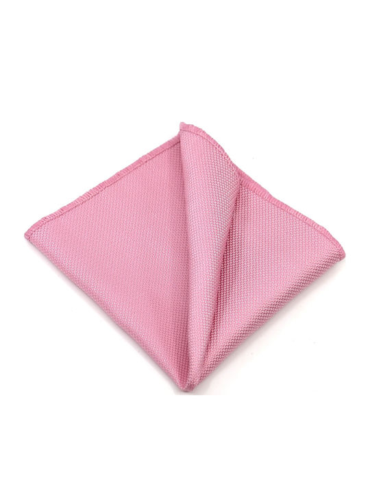 Ροζ Μονόχρωμο Μαντήλι Τσέπης 26*26cm Γαζί L-047-h-23