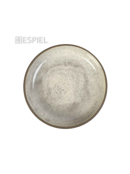 Espiel Plate Soup Ceramic Beige with Diameter 20.5cm 4pcs