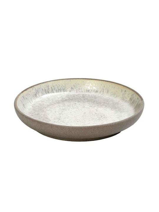 Espiel Spirit Plate Soup Ceramic Beige with Diameter 15.3cm