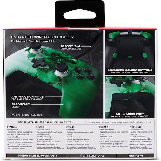 PowerA Enhanced Wired Gamepad for Switch Heroic Link