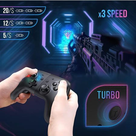 Oniverse ONICTR1-SWI-BLK Gamepad Wireless Pentru Switch Negru