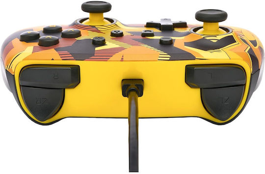 PowerA Camo Storm Pikachu Ενσύρματο Gamepad για Switch Κίτρινο