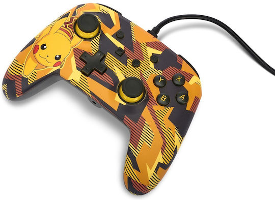 PowerA Camo Storm Pikachu Ενσύρματο Gamepad για Switch Κίτρινο