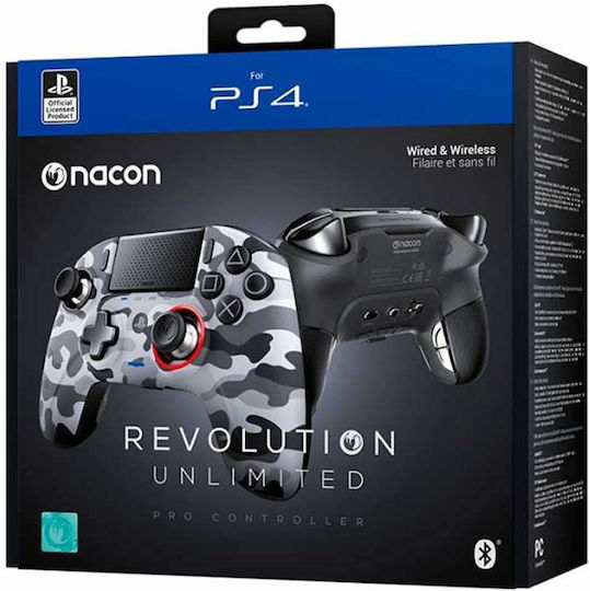 Nacon Revolution Unlimited Pro Ασύρματο Gamepad για PS4 Camo Gray