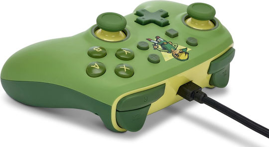 PowerA Toon Link Ενσύρματο Gamepad για Switch Πράσινο