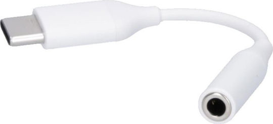 Samsung Μετατροπέας USB-C male σε 3.5mm female Λευκό 1τμχ EE-UC10JUWEGUS