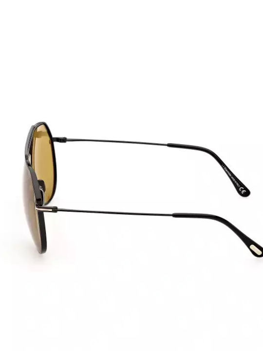Tom Ford Sonnenbrillen mit Schwarz Rahmen und Gelb Linse