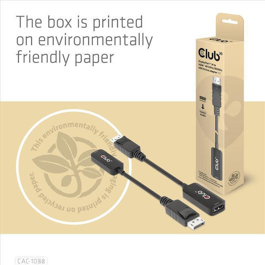 Club3D Konverter DisplayPort männlich zu HDMI weiblich 1Stück CAC-1088
