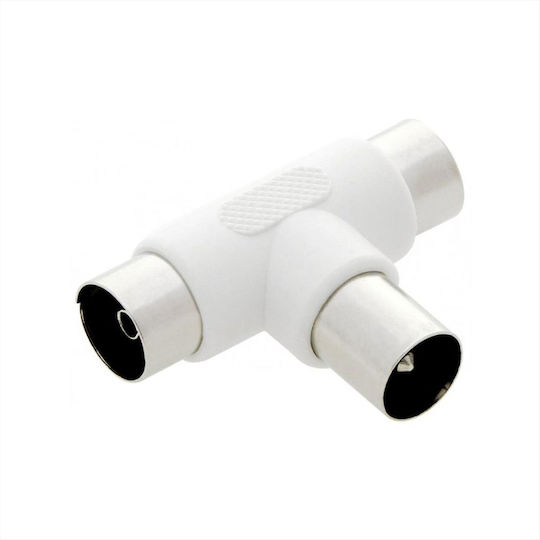 KAL Electronics Конвертор RCA Мъжки в RCA 2x Женски Бял 1 Брой 10-4033