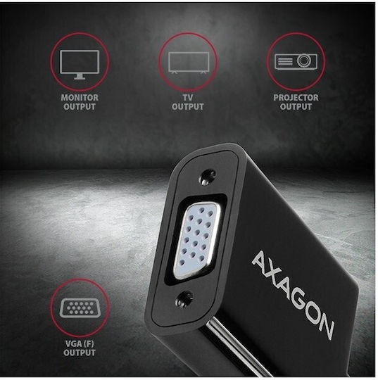 Axagon Convertor HDMI masculin în VGA feminin 1buc RVH-VGN