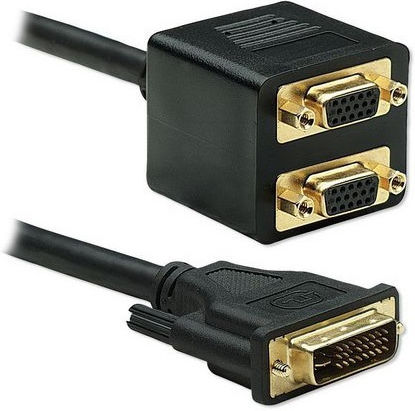 Cablexpert Конвертор DVI-I мъжки към VGA женски Черен 1бр A-DVI-2VGA-01