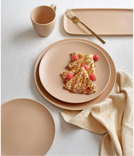 Costa Verde Plate Soup made of Porcelain Gray with Diameter 24cm 12pcs