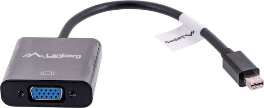 Lanberg Μετατροπέας mini DisplayPort male σε VGA female 1τμχ AD-0006-BK