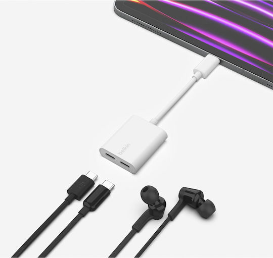 Belkin Connect Converter USB-C male to USB-C 2x female White 1pcs