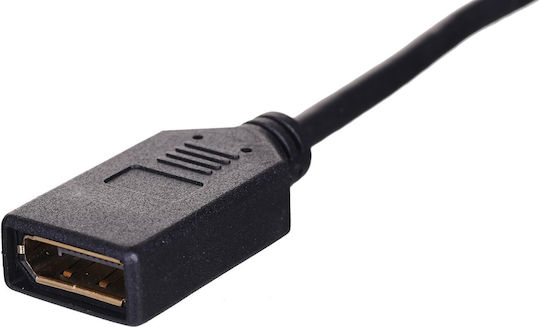 Lanberg Μετατροπέας mini DisplayPort male σε DisplayPort female 1τμχ AD-0003-BK
