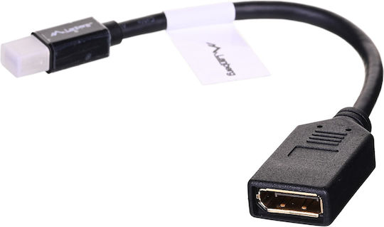 Lanberg Μετατροπέας mini DisplayPort male σε DisplayPort female 1τμχ AD-0003-BK