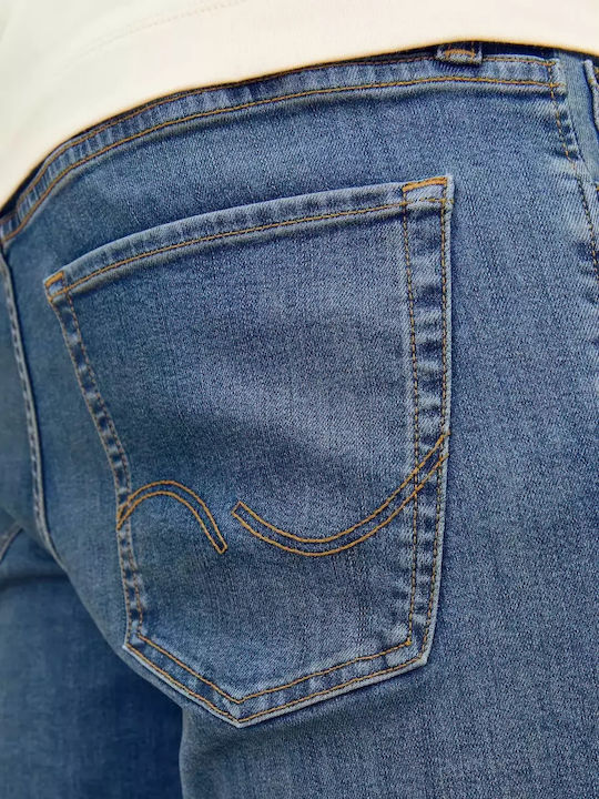 Glenn Men's Elastic Slim Fit Blue Jeans Pants