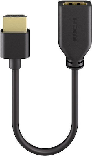 Goobay Cable HDMI male - HDMI female 0.1m Black